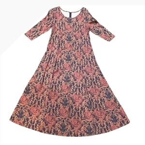 Soft Surroundings Alcott Maxi Dress Floral Boho Country Rustic Medium Petite